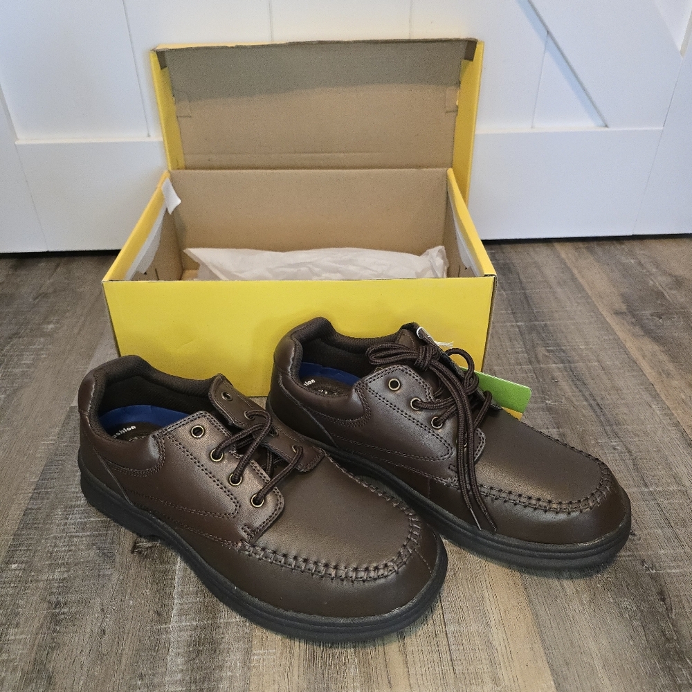 Brand New Dr. Scholl’s Men’s Brown Leather Shoes – Size 9 Wide
